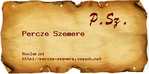 Percze Szemere névjegykártya